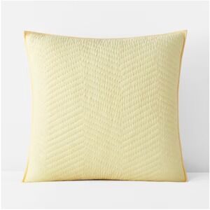 The Company Store Euro Sham Buttercream 26x26 Cotton Quilted Pillow Cover